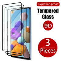 3PCS Cell Phone Screen Protectors Tempered A51 A52 A50 A71 A72 A12 A21S Screen Protector Glass For Samsung S21 Ultra S20 FE S10 Plus