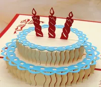 Happy Birthday Cake 3D Popup Greeting Card Birthday Gift 10 pcslot4634359