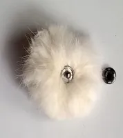 Smart Rabbit Fur Pompons Ball Accessoires mit einem Metall -Snap -Knopf -Pompom für die Dekoration und schnelle Lieferung5379773