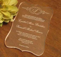 2016 Yüksek kaliteli akrilik açık düğün davetiyeleri Cardwedding InvitesAcrylic Invittations Wilding Invittations2900317