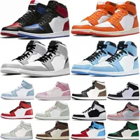 Jumpman 1 Basketball Shoes OG High Mid Athletic Sneakers Runeakers Shoe for Men Women Sports Torch Hare Game Royal Pine Green Court Mocha Mocha Gray Gym Red 36-47