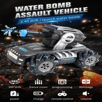 Remote control tank can launch water bomb armored car children's day gift toy watch sensor distant controls vehicles228D