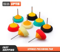 SPTA Mini Polisher Sponge 2 Inch Buffing Wheel for Car Hub Steel Rim Burnishing Pack Automobile Foam6040334