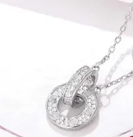Pendant Necklaces Pendants Kajia Titanium Steel Plated Necklace Double Ring Pendant Star Collar Chain