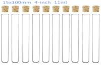Plastic Test Tube With Cork Stopper 4inch 15x100mm 11ml Clear Food Grade Cork Approved Pack 100 All Size Available In Our St7646177