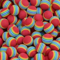 50pcs Set Rainbow Color Swing Foam Balls Indoor Outdoor Training Aids Practice Sponge Golf Supplies 221121
