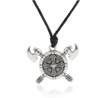 JF127 Dise￱o m￡s nuevo Viking Pendientes Religiosos Joyas Collar Joya Doble Ajes de Amuleto Amuleto Collar Joyer￭a Whole270H