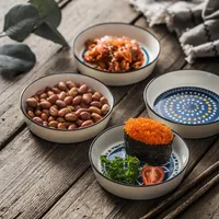 Schalen im europäischen Stil ethnischer Stil Keramik-Gewürzstich Snack Home Creative Sauce El Essig Soja
