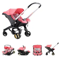 Strollers 4 IN 1 Carseat Stroller Bron Baby Carriage Travel System Folding Portable Cart With Car Seat Comfort 04 Years Old6347760