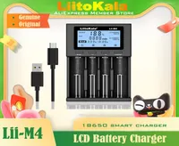 Liitokala liim4 18650 Charger LCD Affichage de la capacit￩ de test du chargeur intelligent universel pour 26650 18650 21700 18500 AA AAA etc 4Slot