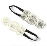 whole fashion lace pearl and gems elastic headband hairband hair accessory 12pclot5380966