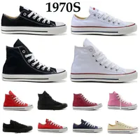 1970-talets designer canvans skor män kvinnor trippel svart vit hög låg röda män kvinnor casual tränare utomhus promenad sko 35-44
