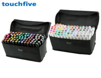 TouchFive Marker Colors Choose Brush Pen Alcoholic Oily Based ink Art Marker For Manga Dual Headed Sketch Markers 2011285466607
