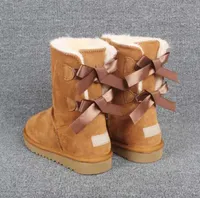 Cotton Boots Winter Boots Bailey Bowknot Snow Boots Boot Christmas Classic Tall Real Leather Women 'S Bailey Bow