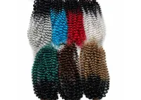 14 polegadas 100g de cabelo perinarado ombre cinza onda de água sintética Crochet Branças Extensões de cabelo One peça Buliding Bohemian Bulk1991514