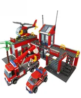 Blocos de constru￧￣o Modelo de bombeiros de bombeiros Blocks Compat￭veis LEGOINGLS City Bricks Block Brinquedos educacionais de pl￡stico ABS para crian￧as8625907