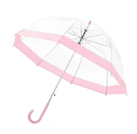 Ombrellas Transparent Longhandle Rain Umbrella Ultra Light Women Kids Femmina 54DC7526447