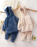 مجموعة ملابس بيجاماس مجموعة ملابس دب الشتاء لطفاء الفتيات بنات النوم بشكل عام ملابس بيخاماس طفل صغير 220922