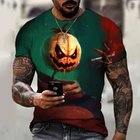 Camisetas para hombres Kyck camisa Halloween Jack-o-Lantern Horror Witch Sin casual comodidad Camiseta de cuello redondo de impresión 3D
