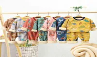 Nxy Children039s Pajamas concuntos de ropa Invierno para nios y nias trmicos lana clida gruesas dinosaurio 0107