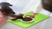 Kennlar pennor silikon hund mat matta vattentätt husdjur matning kudd antislip skål placemat för att stoppa spill vatten röra