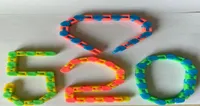 Children Wacky Tracks Snap and Click Fidget Toys DIY Kids Autism Snake Puzzles Sensory Educational Decompression Toy8664123