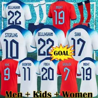 2022 Maglie da calcio Inghilterra Rashford Sancho Grealish Mount Foden Sterling World Cup 22 23 National Football Shirt Men Kid Kit Uniforms Top 1052059 Jersey