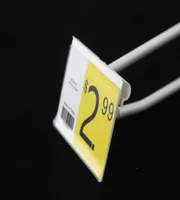 100 pcs Width 45mm hook hanger label holder wire shelf talker ticket sign PVC clip tag holder hook tag frame3716764
