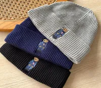 Polo ours broderie en tricot et bonnet cand￩e Hiver Hat012347587873