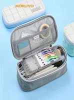 Kokuyo Expandable Pen Case Bag Pencil Pastel Cookie Line Field Color Adjustment Storage Bag Stationery School Student Gift A6678 J6136571