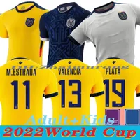 2022 Coupe du monde ￉quateur Jersey Valencia Pervis Estupinan Home Yellow Away Third 22 23 Gonzalo Plata Michael Estrada Football Shirts Jerseys Uniforms