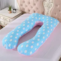 Almohada de embarazo Almohada de cuerpo completo para mujeres embarazadas Cojón de forma de U cómodo almohadas de maternidad para dormir 211101237Z