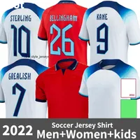 Angleterre Kane Soccer Jerseys Englands Grealish Mead Sancho National 2022 World Cup Kit Football Shirt Sterling Mount Rashford Foden Saka Women Kids Foden Jersey