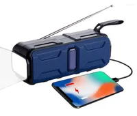 Lighting Portable Bluetooth Speaker With Radio AM FM 1200 MAh Battery Solar Camping Reading Lamp Torch SOS USB Charging Phone Emer