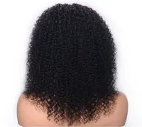 Kinky Curly Spitzenfront Perücken für schwarze Frauen vorgezogener brasilianischer Remy Human Hair Perücke 14 Zoll 9871688