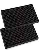 Zwart PVC TABLE TRAIRE MAT Zachte rubberen mat voor bar Home Restaurant Eettafel Afvoer Mat voor wijnglazen