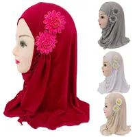 Accanlar 12 adet/çok güzel küçük kız al amira başörtüsü çiçeklerle uyuyor 2-7 yaşında Müslüman çocuklar İslami eşarp başörtüsü
