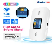Routery Benton Odblokuj 4G ROUTER LTE bezprzewodowy wifi przenośny modem mini zewnętrzna kieszeń plamek mifi 150 Mbps karty SIM Repeater 3000