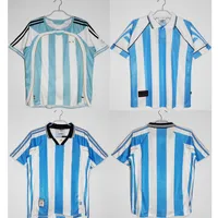 Retro Soccer jersey 1996 97 98 99 Maradona Kempes 2006 07 Football Shirts Batistuta Riquelme HIGUAIN KUN AGUERO Classic Vintage argEntiNe Camiseta Futbol Uniform