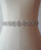 Shinny Crystal Rhinestone Bridal Sash Belt Wedding Belt Classic Bridal Accessoire Prom avondriem wit rood zwart roze lint tie1191961