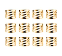 12pcs Back Pattern Metallic Wedding Napkin Rings Table Decoration Hollow Out Family Gatherings Everyday Use Napkin Buckle Holder 2