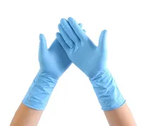 100pcs gants en caoutchouc jetable bleu gants de nettoyage ménage