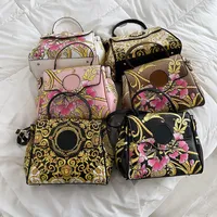 Omuz çantası çanta crossbody ilkbahar yaz parlak matkap elmas çiçek grafiti zinciri çizim veya desen çantası çapraz sınırlı şeker tasarımcısı çantalar la Medusa