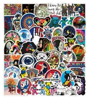 50pcs rock grubu Grateful Dead Sticker Rock and Roll Graffiti Çocuk Oyuncak Kaykay Araba Motosiklet Bisiklet Etiketleri Çıkartmaları Whole7324006