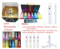 Fackla engångsvapspenna e-cigaretter 2 ml tom patron 350mAh vapes ecigs USB uppladdningsbar ånga med förpackningar