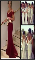 Elegant Wine Red Evening Dresses Charming Cap Sleeve Mermaid Women Formal Dresses 2020 Long Bridesmaid Dresses Custom Made9343511
