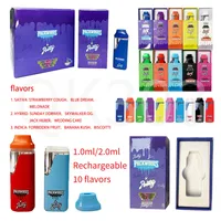 Packwood Runty / Runtz E-cigarettes jetables Vape Pen 280mAh Batterie RECHARGable 10 STRAISES 1 ML / 2 ML CARTES VIDES avec kit d'emballage
