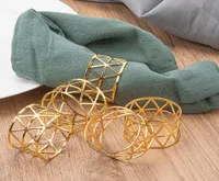 12pcs Napkin Rings Metal Wedding Decoration Round Individual Decorative Gold Table Towel Holder Dinner Accessories Stand Serving 2