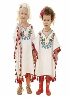 212 años Baby Swimwear Pareo Girls trajes de baño para niños Túnica Túnica para niños Flower Tassel Kimono Cover Up Kaftan Outfits WO51692226