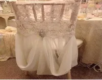 Link For Chair Cover Romantic Beautiful Cheap Chiffon Lace Real Picture Chair Sashes Colorful Wedding Supplies A014901250